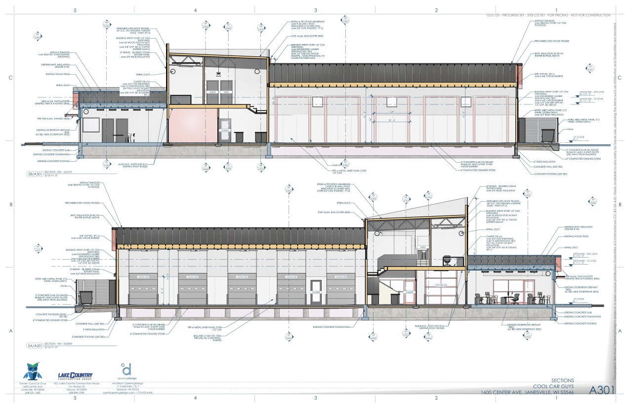 Construction drawing sheet produced with Bonsai, by OpeningDesign (CC BY-SA 4.0)